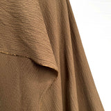 Bubble_Viscose_Brown_Polyester_Elastane_195gsm_Crinkle_Woven_Dress_Fabric_Fold