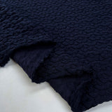 Bubbly Cotton Polyamide Navy Knitted Jersey Fabric Fold