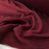 Dark Red Polyester Soft Plain Fleece Fabric  Burgundy Fuzz CU