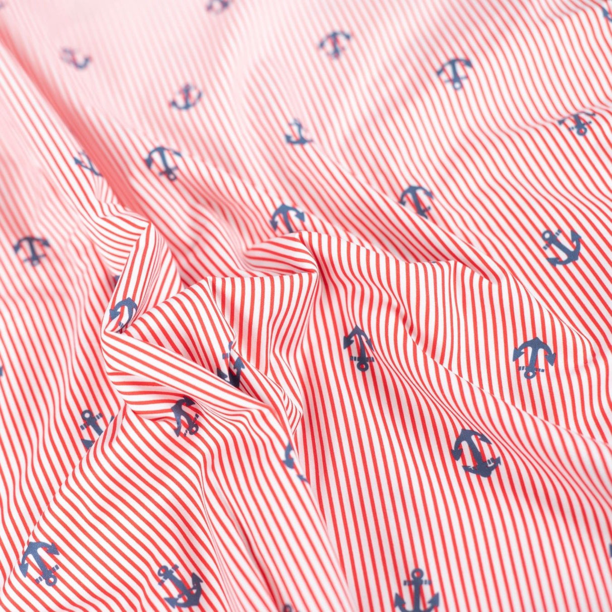 C Pop Anchor s Away Printed Cotton Poplin 120gsm Dress Fabric CU
