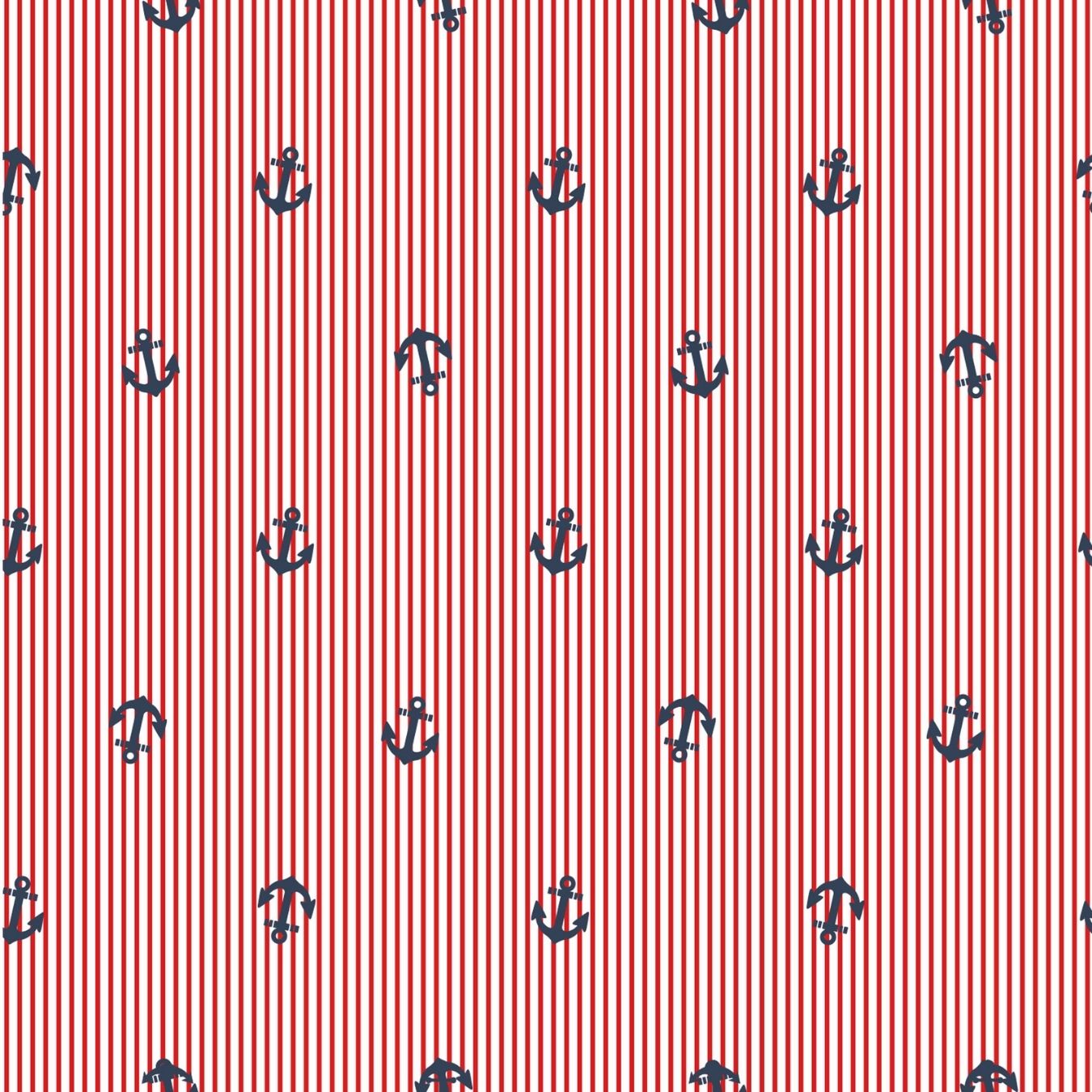 C Pop Anchor s Away Printed Cotton Poplin 120gsm Dress Fabric Flat
