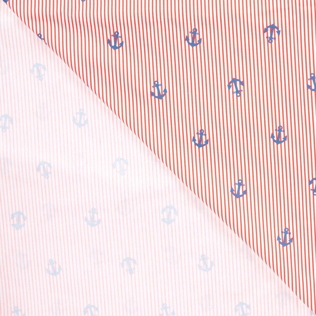 C Pop Anchor s Away Printed Cotton Poplin 120gsm Dress Fabric Fold