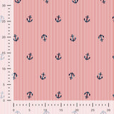 C Pop Anchor s Away Printed Cotton Poplin 120gsm Dress Fabric Ruler