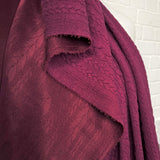 Cable Jersey Plum Polyester Viscose Elastane Rope Double Knit Fabric Hang