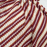 PolycottonPink Striped Crochet Dress Fabic Cadiz - Sunset Stripe CU