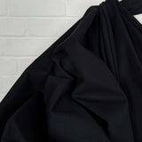 Calling All Stretch Black Viscose Elastane Suiting Fabric CU