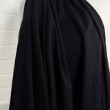 Calling All Stretch Black Viscose Elastane Suiting Fabric Hang