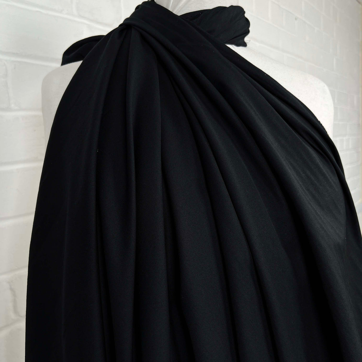 Calling All Stretch Black Viscose Elastane Suiting Fabric Mannequin