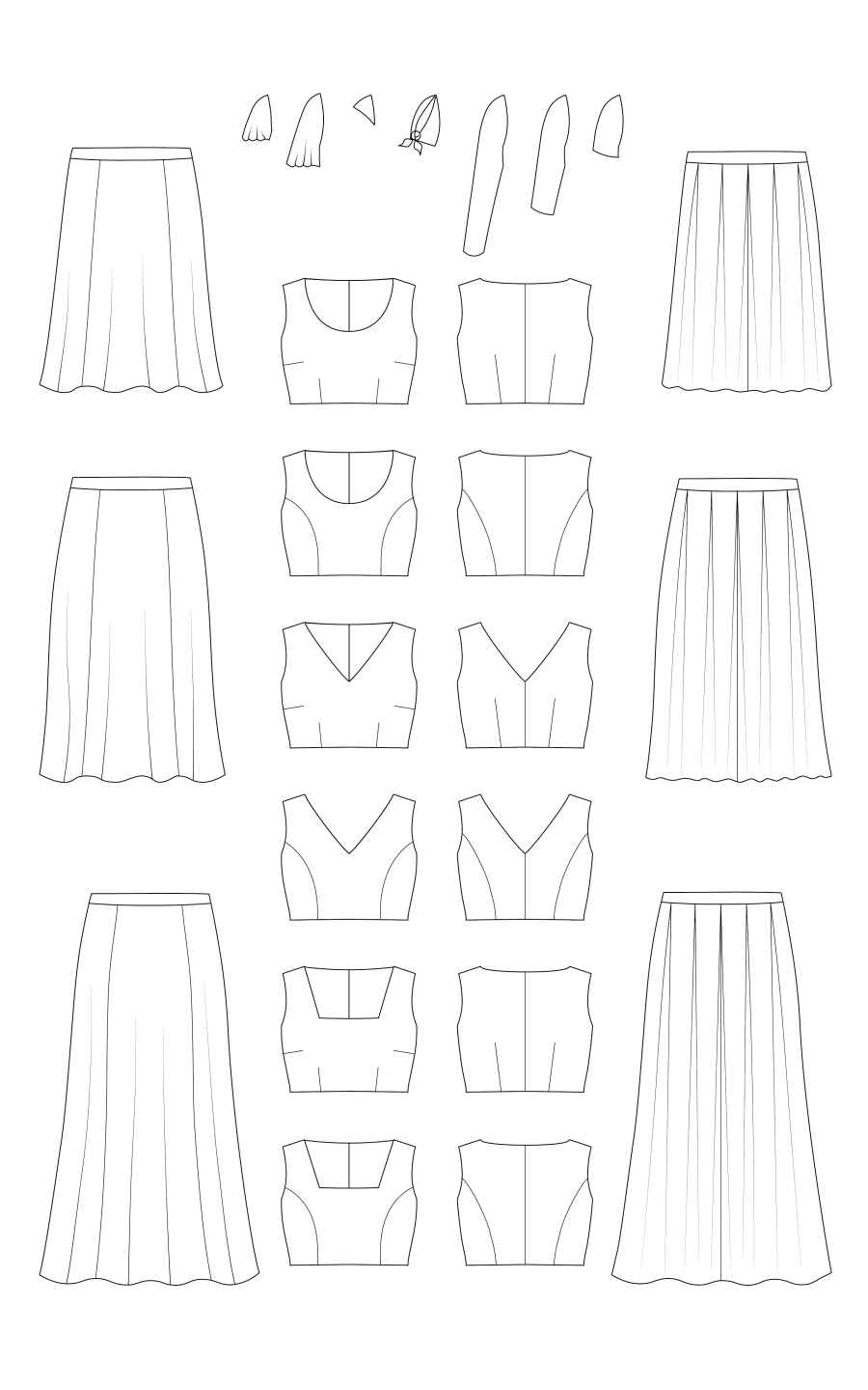 Cashmerette - Upton Dress and Skirt Pattern with  Mix and Match Expansion Pack (Sizes 0-16)