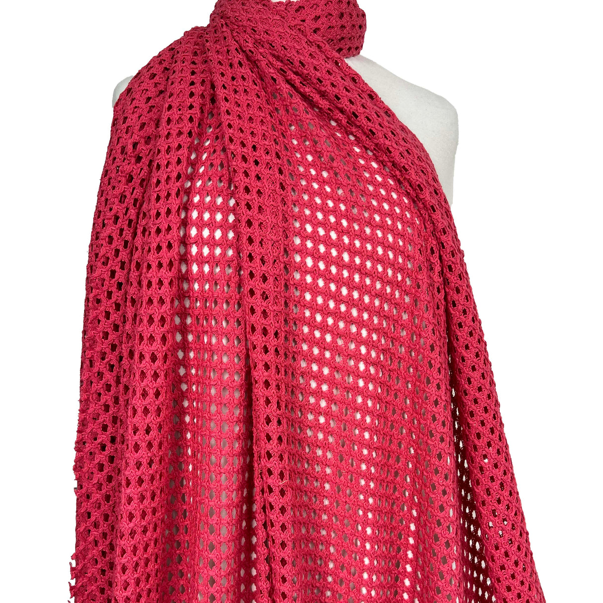 Castaway Crochet Pink Polyester Cotton Knit Fabric Mannequin