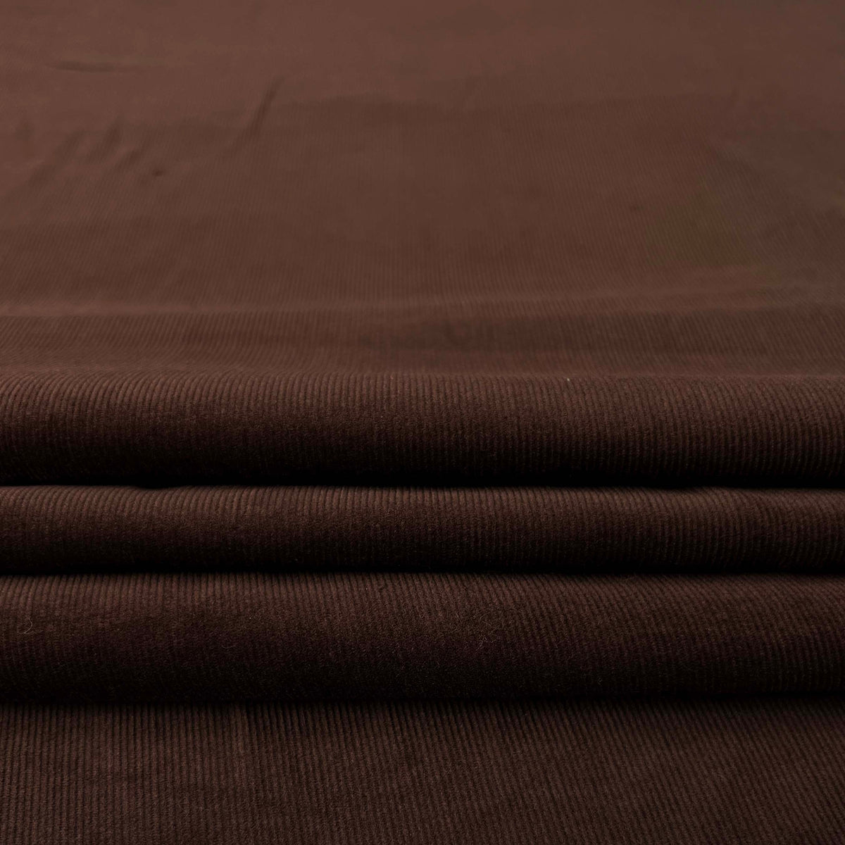 Brown 21 Wale Cotton Corduroy Shirting Dressmaking Fabric Choco Loco Front