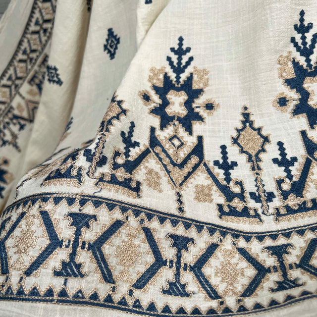 Cleopatra Sands Cotton Polyester Embroidered Dress Fabric CU
