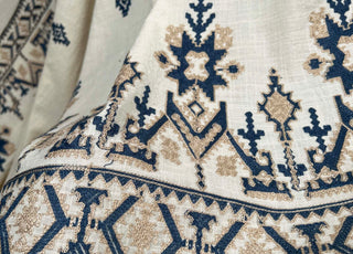 Cleopatra Sands Cotton Polyester Embroidered Dress Fabric CU
