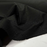 Coalbrook Wax Cotton Black Plain British Fabric CU