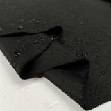 Coalbrook Wax Cotton Black Plain British Fabric Fold
