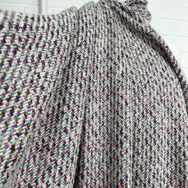 Designer Wool Blend Tweed Fabric Coat of Many Colours