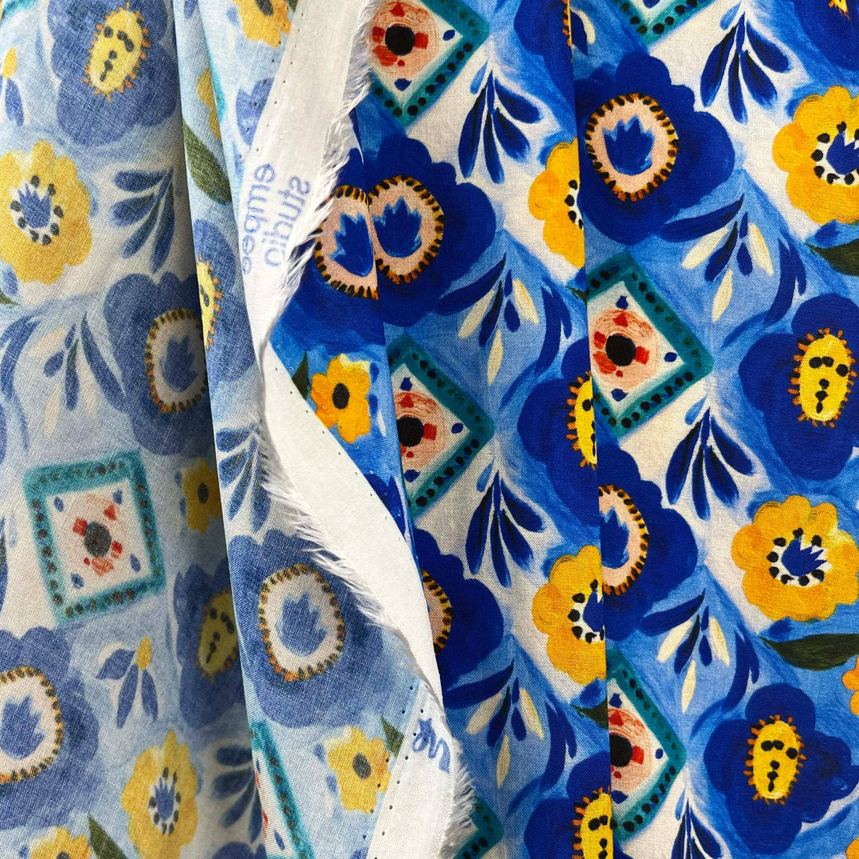 Cobalt Floral Tiles