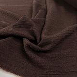 Cocoa Butter Wool Polyester Elastane Brown Herringbone Coating Fabric CU