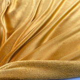 Comfort Velour Mustard Yellow Polyester Elastane Soft Fleece Jersey Fabric Stretch