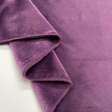 Comfort Velour Purple Polyester Elastane Soft Fleece Jersey Fabric Fold