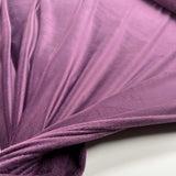 Comfort Velour Purple Polyester Elastane Soft Fleece Jersey Fabric Stretch