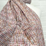 Confetti Tweed Pink Polyester Metallic Elastane Jersey Fabric CU