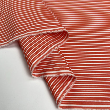Coral - Coastal Striped Cotton
