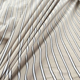 PolyCotton Dress Fabric Cotton Blend Shirting Beige Stripe CU