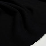 Stretch Dressmaking Fabric Cotton Looped Back Jersey - Black cu