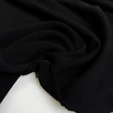 Stretch Dressmaking Fabric Cotton Looped Back Jersey - Black CU2