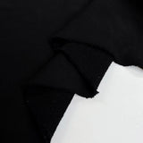 Stretch Dressmaking Fabric Cotton Looped Back Jersey - Black Fold