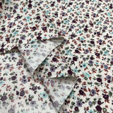 Cotton Poplin Dahl Flower Off White Floral Print Dress Fabric Roll