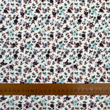Cotton Poplin Dahl Flower Off White Floral Print Dress Fabric Ruler
