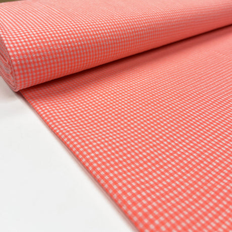 Cotton Poplin Seersucker - Neon Pink