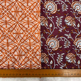 Cotton_Quilted_Voile_Retro_Diamnd_Abstract_Orange_Wadded_Reversible_Coating_Fabric_Ruler