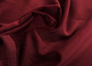 Cotton Velveteen Wine Red Italian Woven Dress Fabric CU
