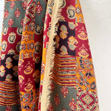 Cotton Voile Asha Red Patchwork Abstract Batik Printed Oeko Tex Dress Fabric Fold