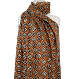 Cotton Voile Kiara Orange Abstract Batik Printed Oeko Tex Fabric mann