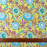 Cotton_Voile_Retro_Floral_Yellow_Blue_Abstract_Dress_Fabric_Ruler