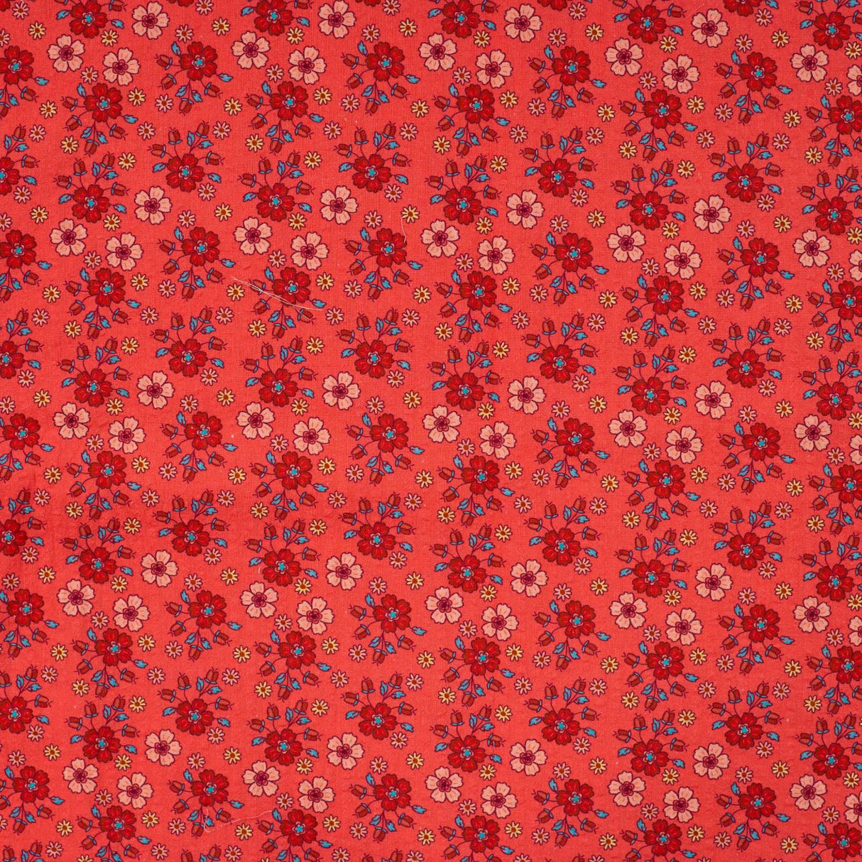 Cotton Voile Sunset Posy Printed Cotton Voile 115gsm Dress Fabric Flat