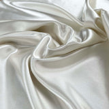 Cruising Polyester Satin Plain Cream Lining Dress Fabric CU