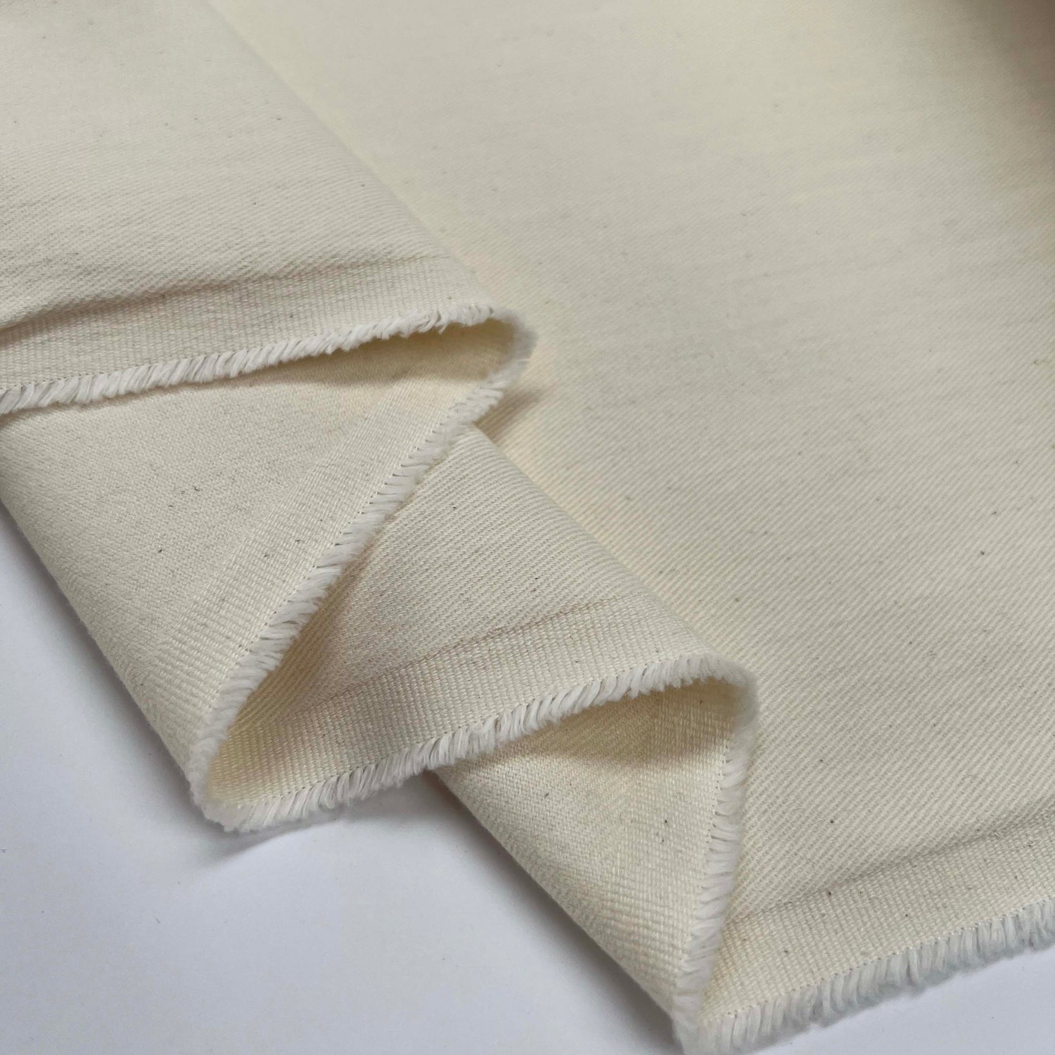 Custard Cream Italian Cotton Twill Soft Fabric Roll