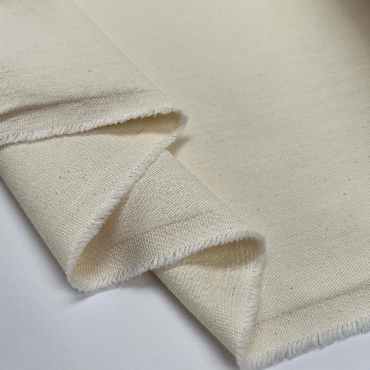 Custard Cream Italian Cotton Twill Soft Fabric Roll