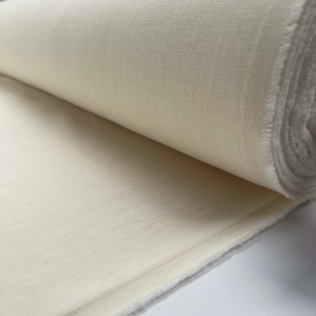 Custard Cream Italian Cotton Twill Soft Fabric Roll