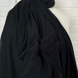 Dark And Dangerous Black Cotton Jersey Fabric CU2