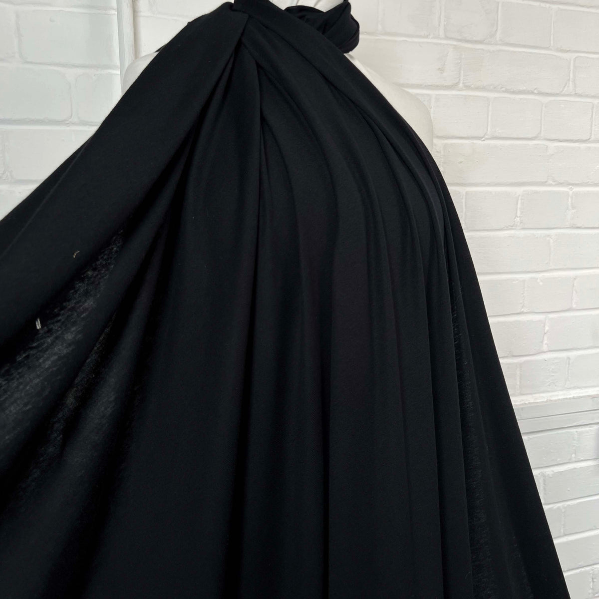 Dark And Dangerous Black Cotton Jersey Fabric Mannequin