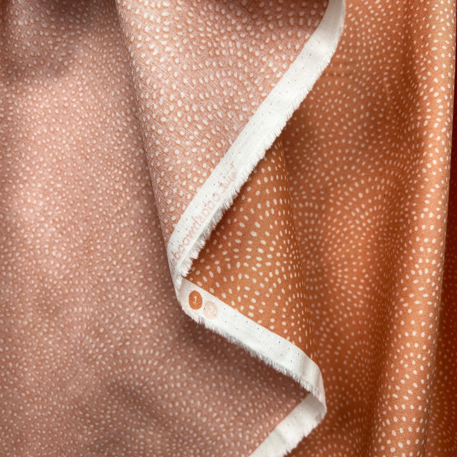 Spotted Craft Quilting Cotton Fabric Dashwood Cotton Peach Twist Hang
