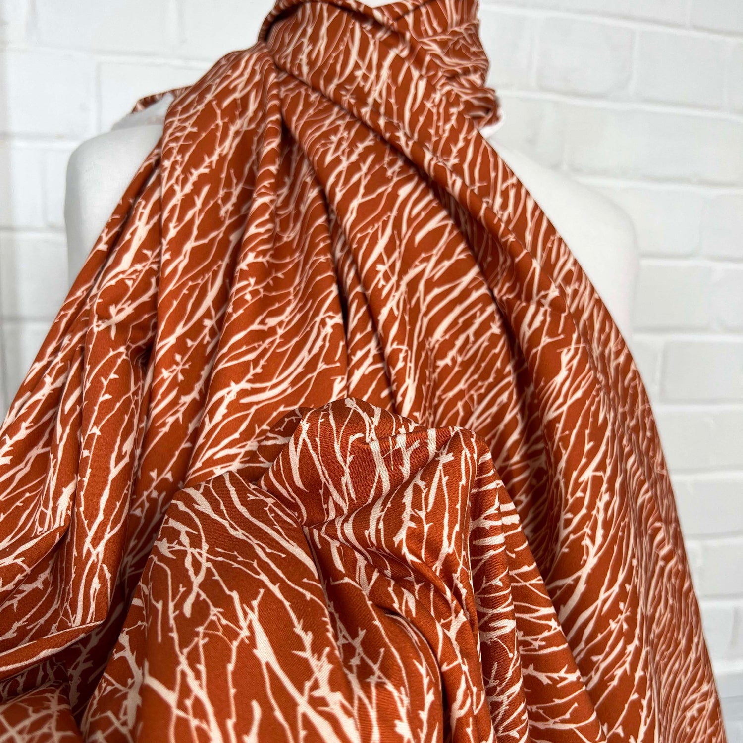 Rust Woodland Notions Cotton Fabric Dashwood Poplin Burnt Branches CU