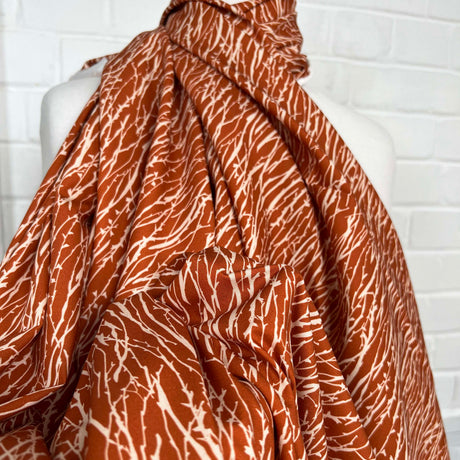 Rust Woodland Notions Cotton Fabric Dashwood Poplin Burnt Branches CU
