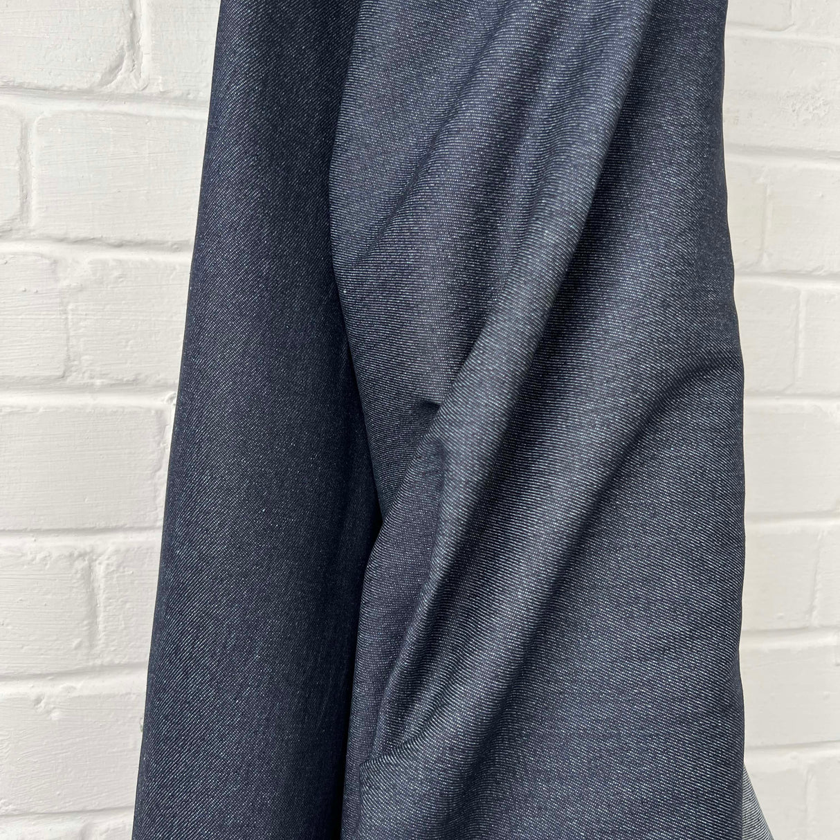 Denimfest 10oz Dustin Blue Cotton Polyester Midweight Woven Jean Trouser Fabric Close Up 2